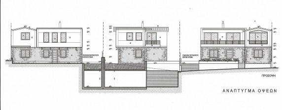 ανάπτυγμα όψεων του κτιρίου